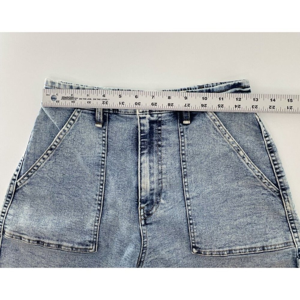 Frayed Women’s High Rise‎ A-Line Denim Shorts Size 28 - Picture 6 of 8